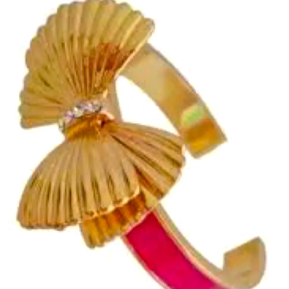 NWT LILLY PULITZER GWP BOW BANGLE BRACELET CHIC PINK